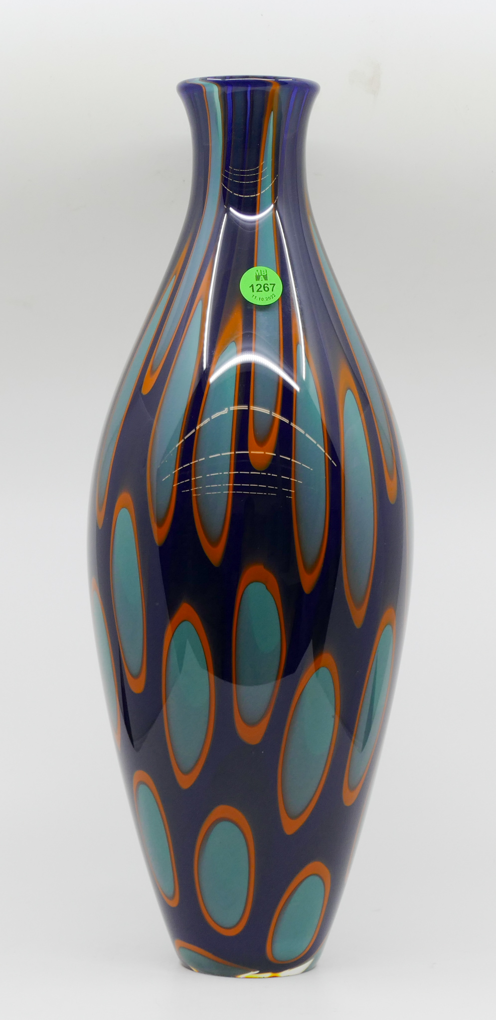 Modern Blue and Orange Murrine 2af729