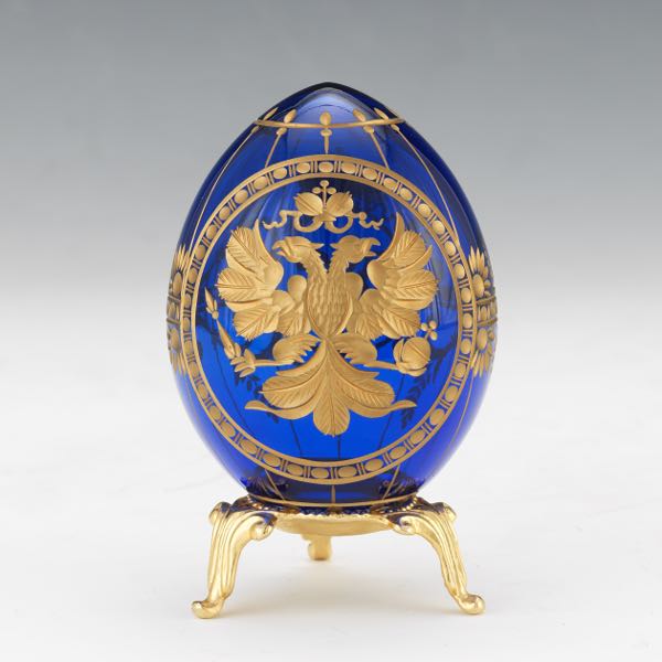 RUSSIAN FABERGE STYLE COBALT BLUE