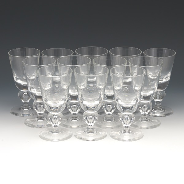 TWELVE STEUBEN RED WINE GLASSES