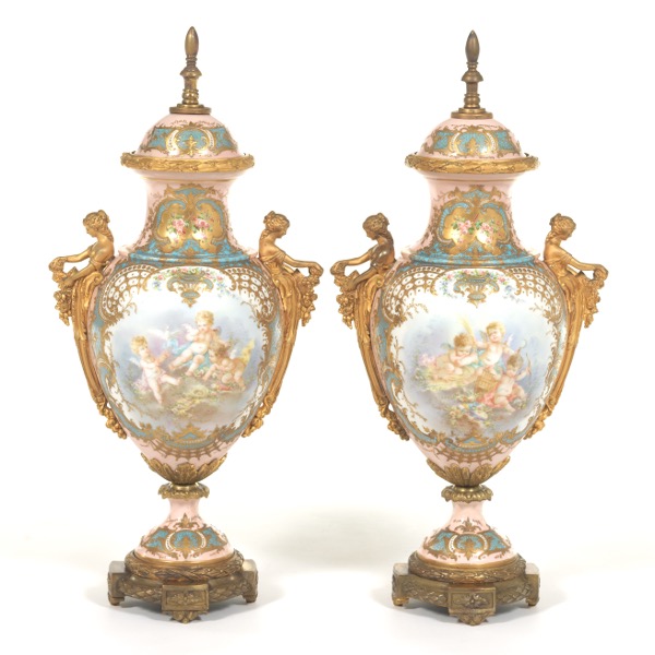 FRENCH SEVRES STYLE PAIR OF VICTORIAN 2af7a0