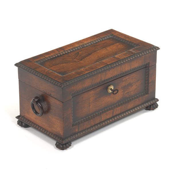 ENGLISH REGENCY WOOD TEA CADDY  2af7e9