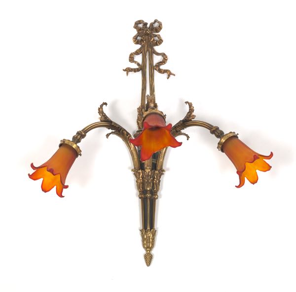 NEOCLASSICAL BRONZE WALL SCONCE 2af7e5