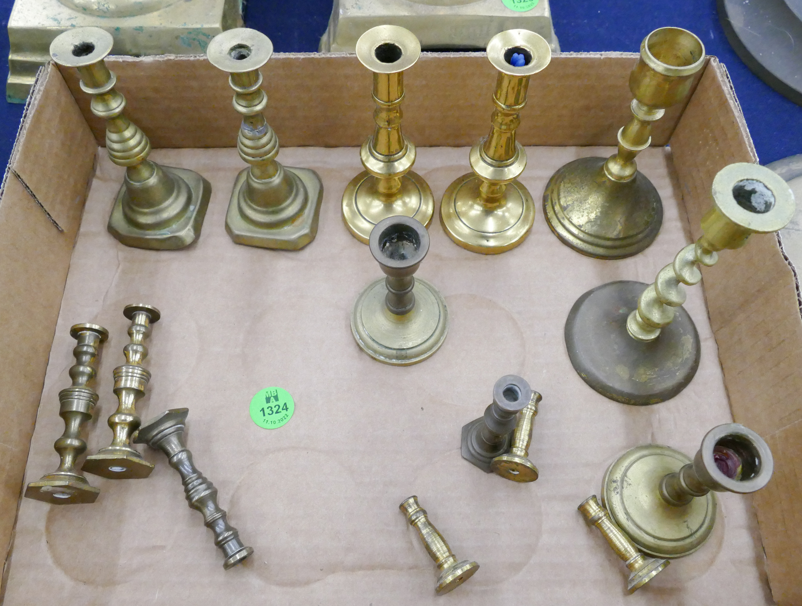 Box Small Brass Candlestick Sets