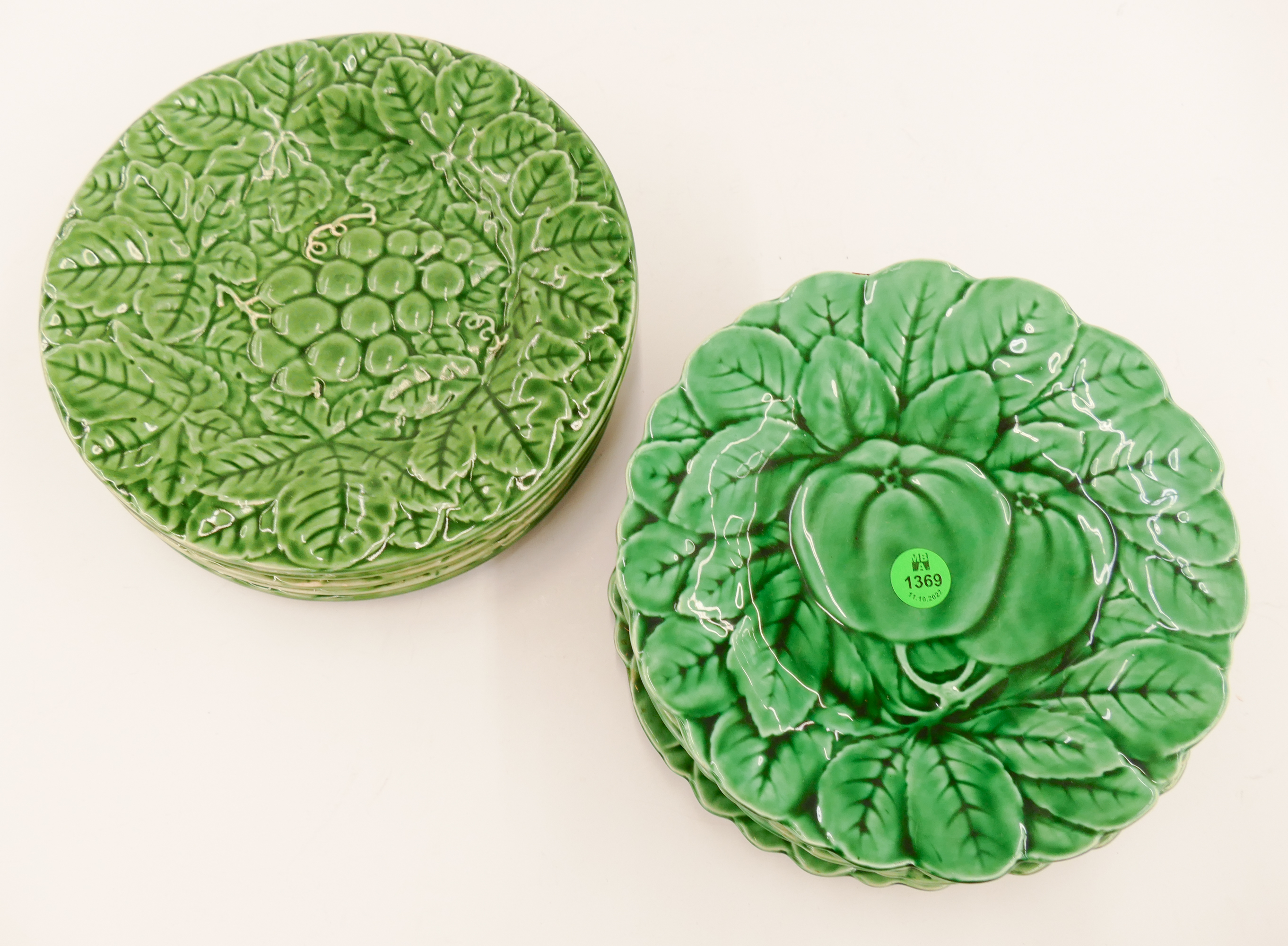 2 Sets (6pc each) Portuguese Majolica