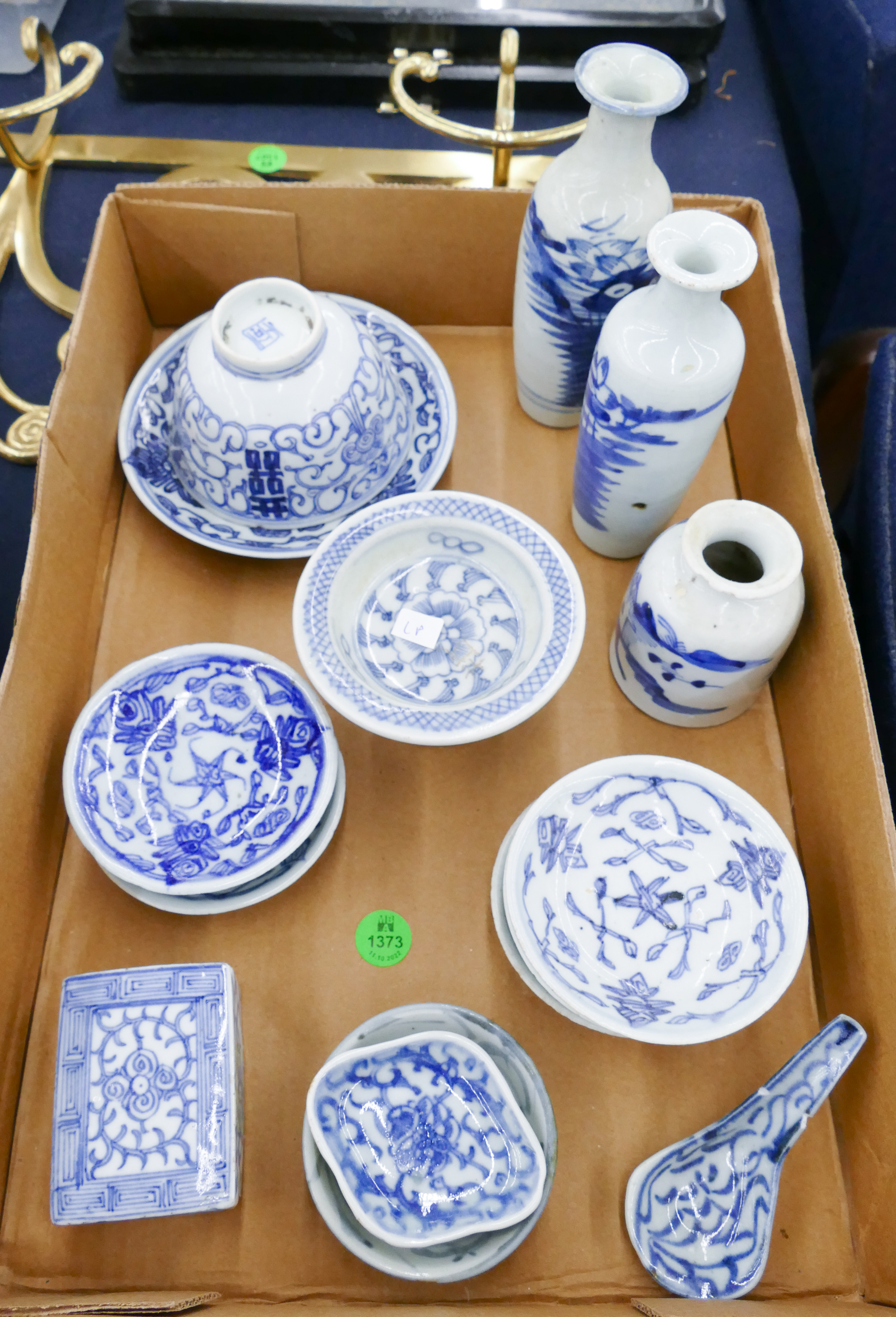 Box Antique Chinese B&W Dishes-