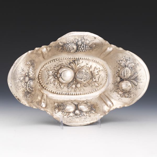 POLISH 800 SILVER REPOUSSE DISH 2 ½