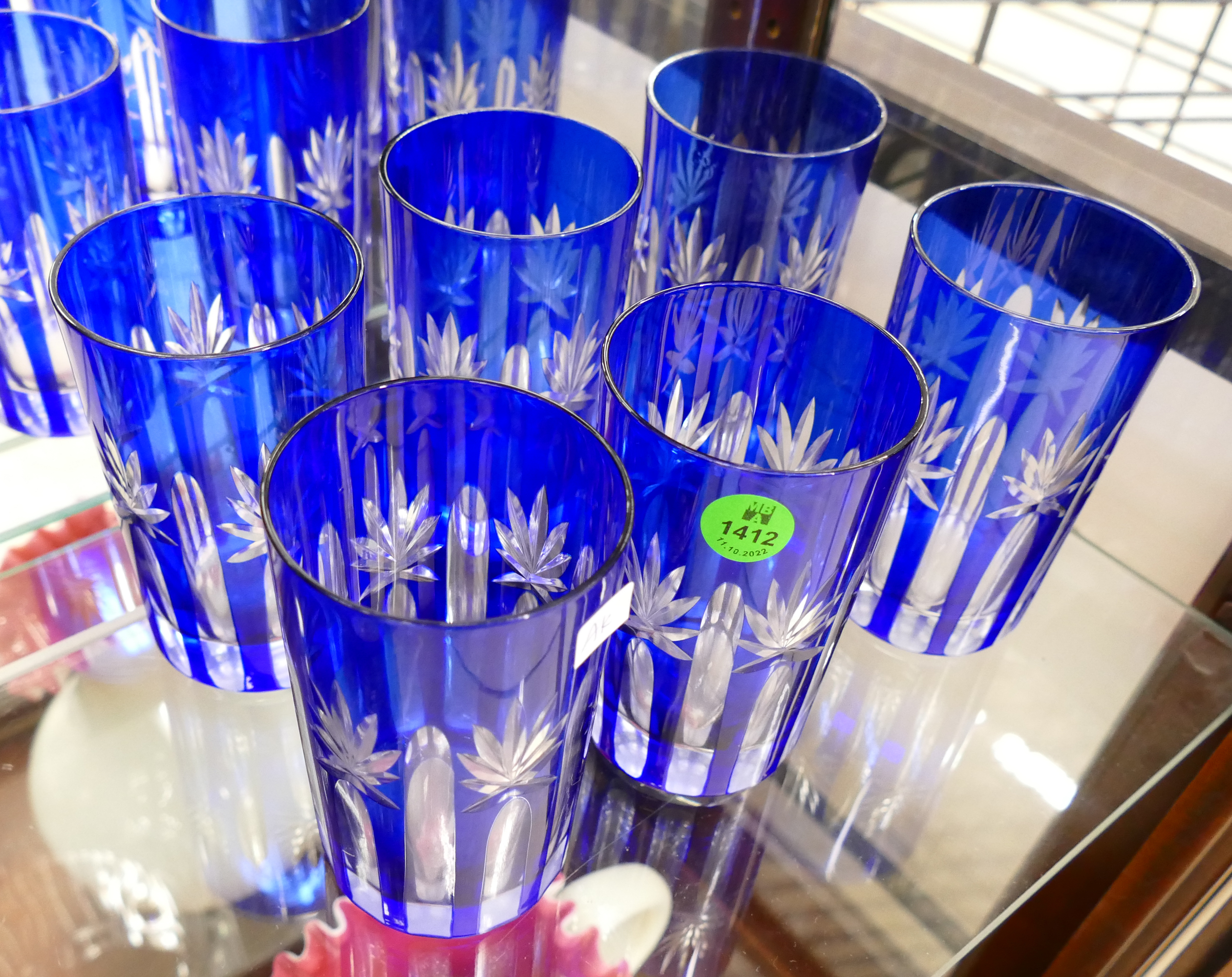 Set 6pc Bohemian Cobalt Cut-to-clear