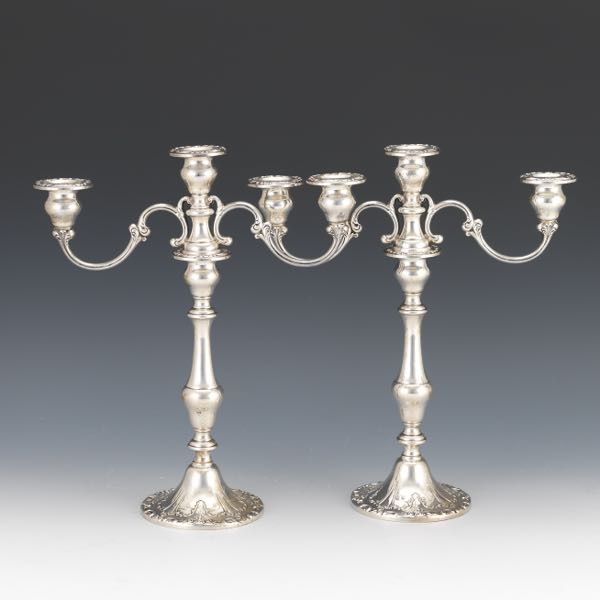 PAIR OF GORHAM STERLING CANDELABRA 2af974