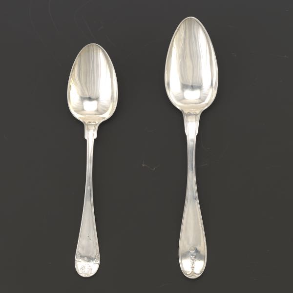 TWO SWEDISH SILVER STUFFING SPOONS 2af990