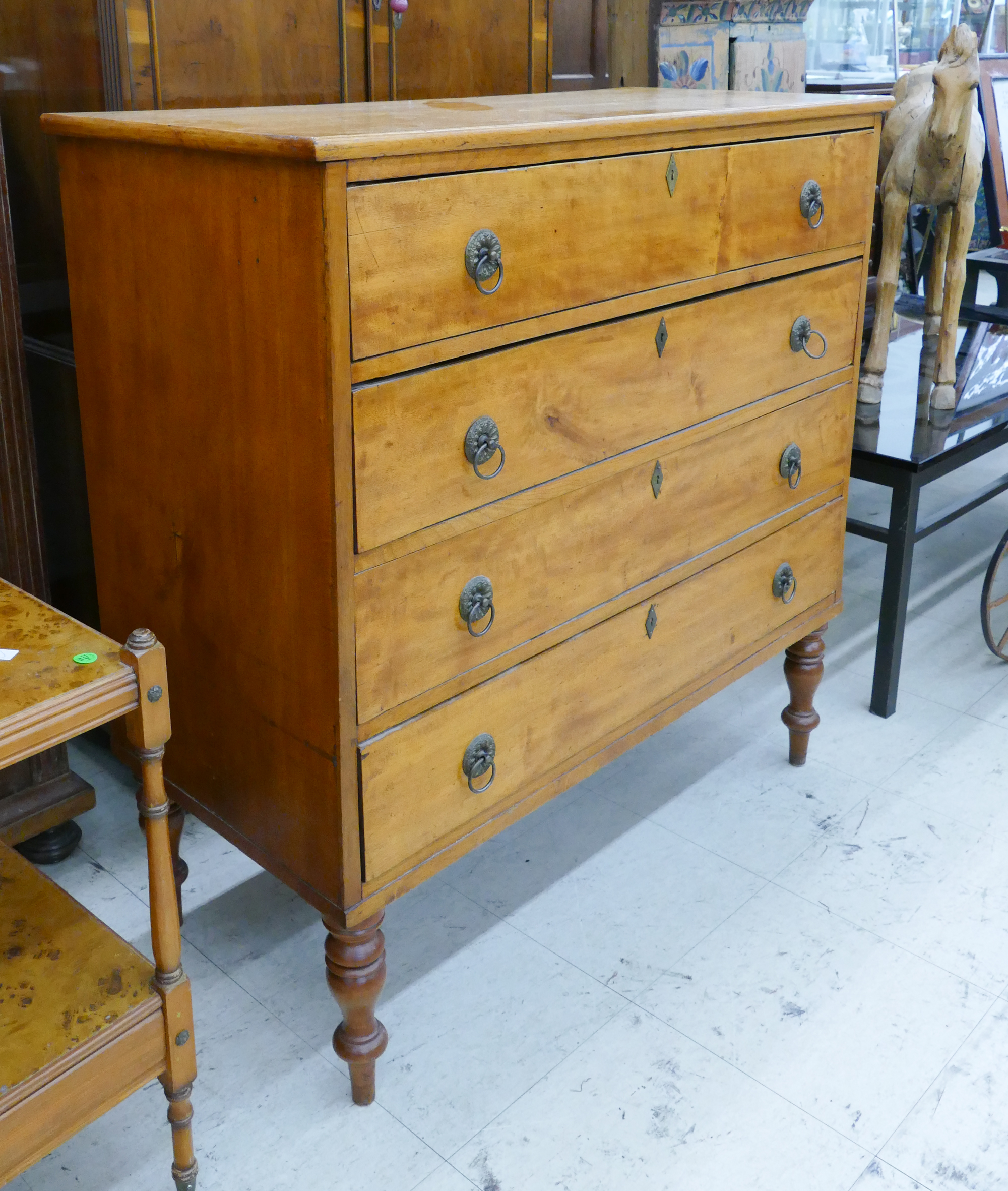 Antique Maple 4 Drawer Chest 39 5x39x17  2af9a7