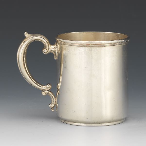 STERLING SILVER HANDLED TANKARD  2af9cd