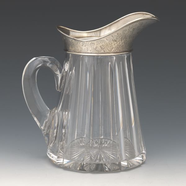 WILCOX STERLING AND CRYSTAL PITCHER 2af9d6