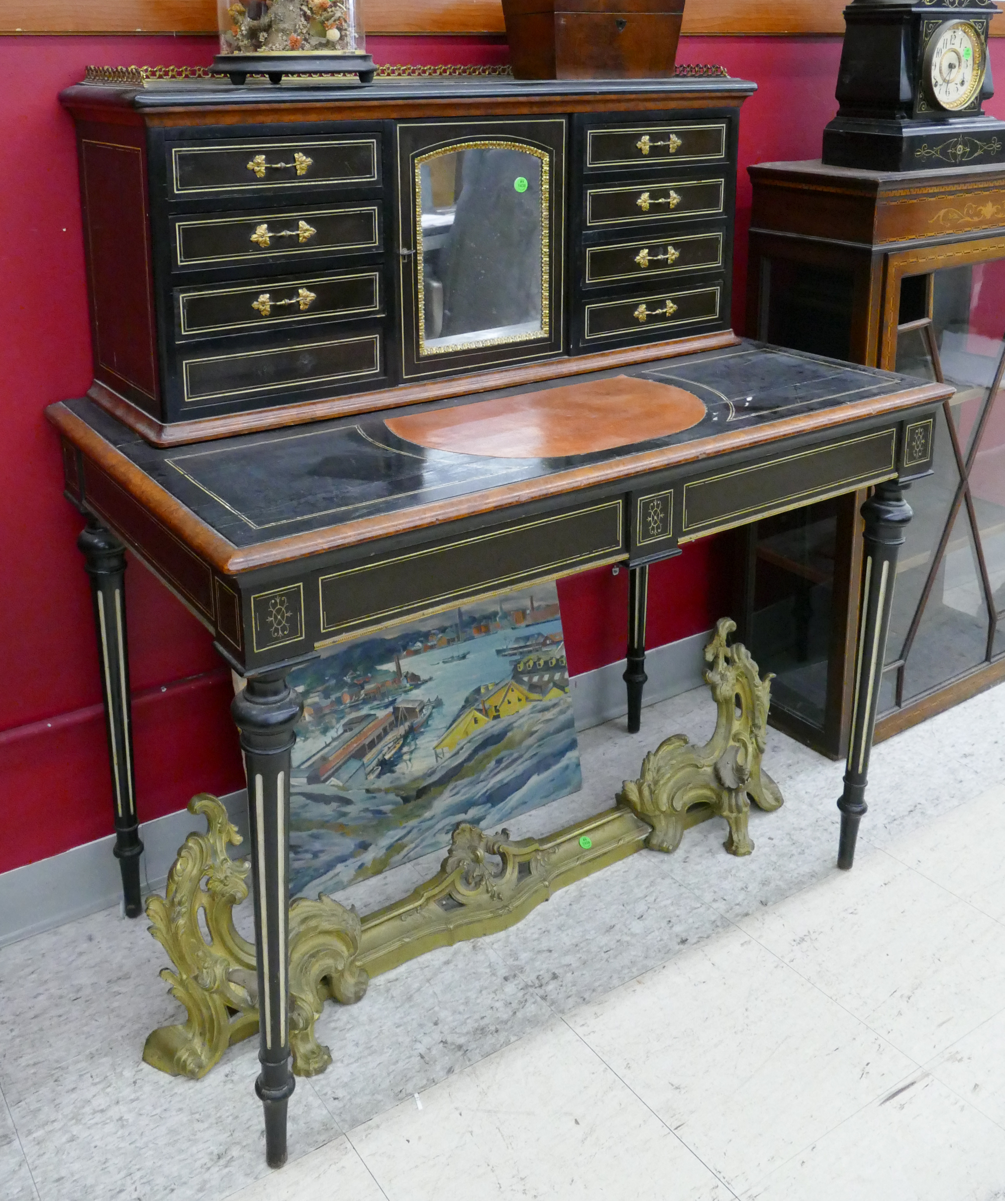 Antique Bonheur Du Jour Writing Desk-