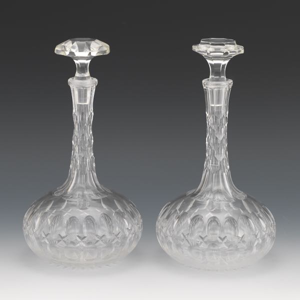 PAIR OF CUT GLASS DECANTERS WITH 2afa2c
