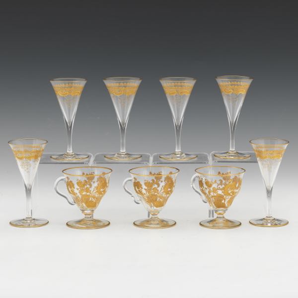 MOSER GILT GLASS CUPS Clear glasses 2afa34