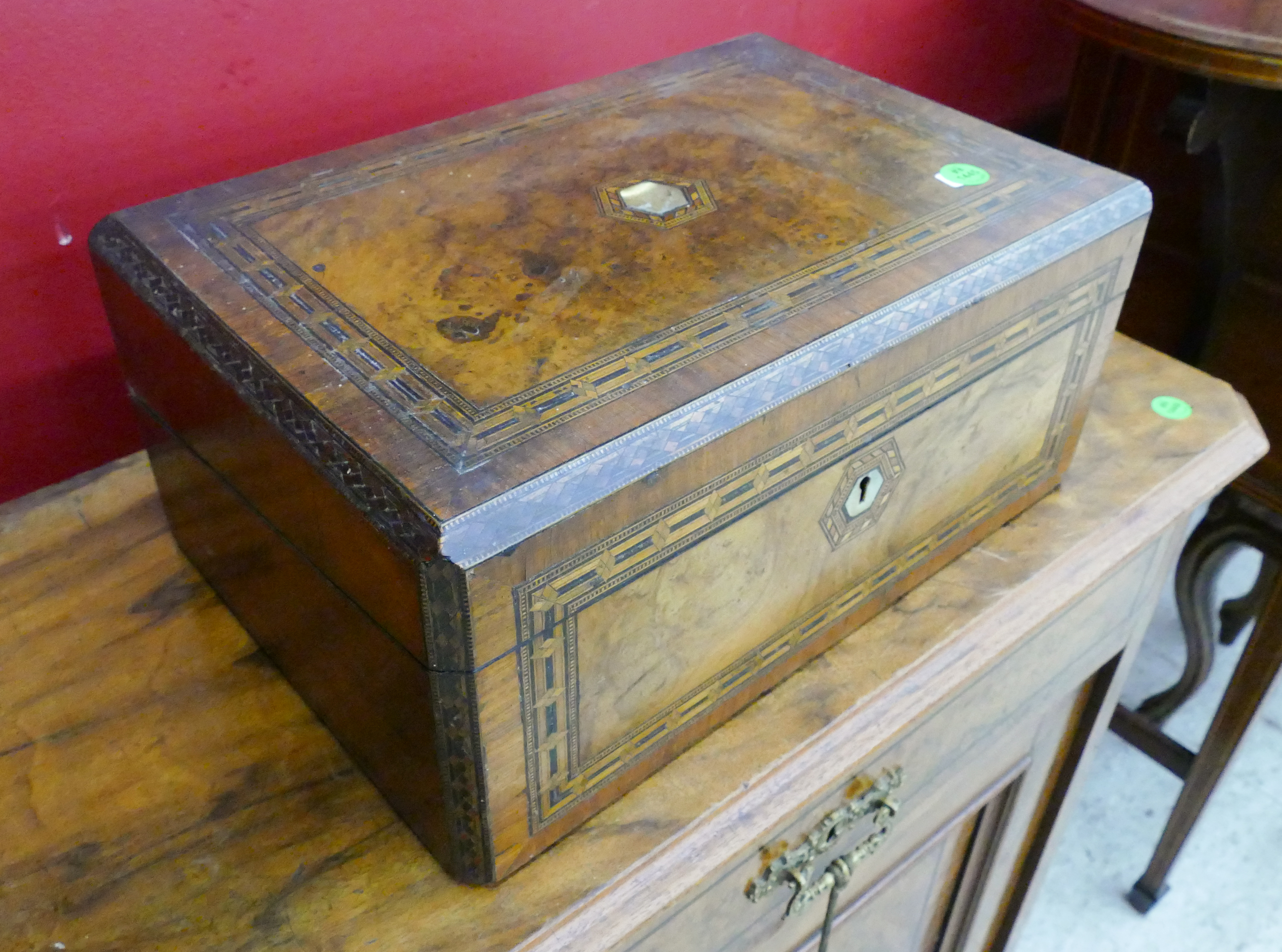 Antique English Inlaid Lap Desk-