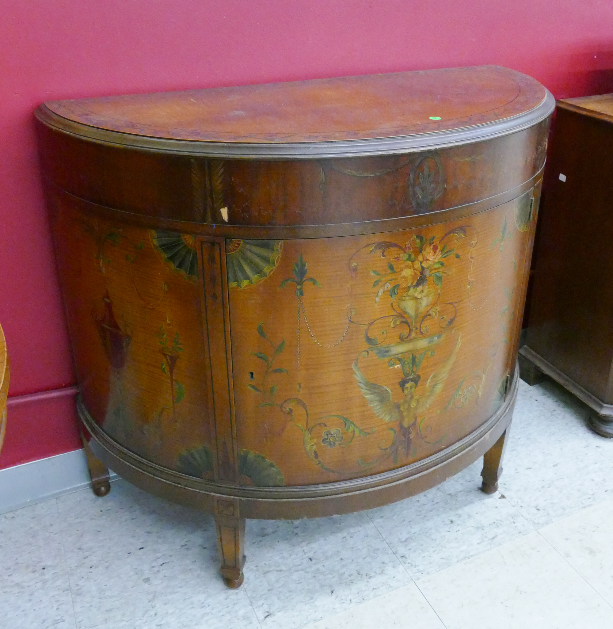 Adams Style Painted Mahogany Demi 2afa48