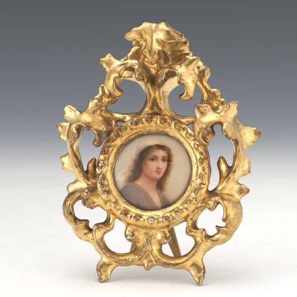 MINIATURE PORTRAIT IN GILT FRAME,