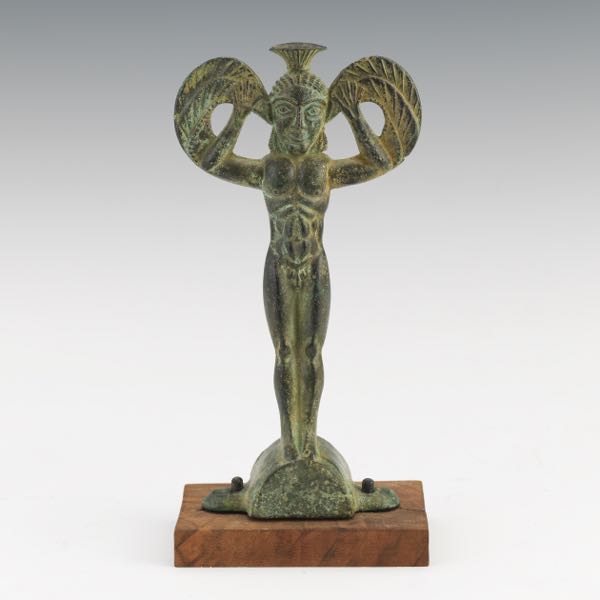 BRONZE WINGED FIGURE ON STAND 8 2afab4