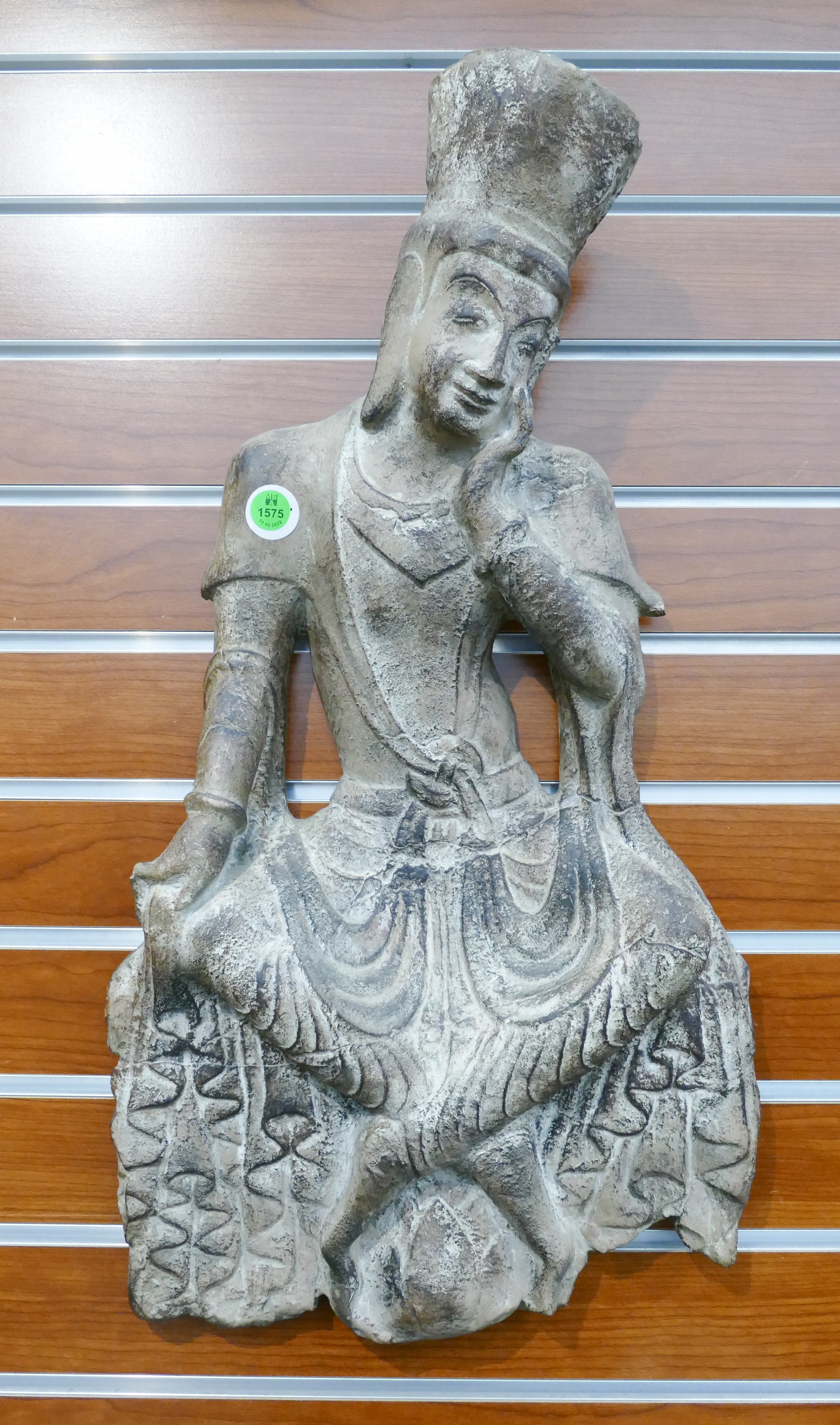 Burmese Style Seated Buddha Chalkware