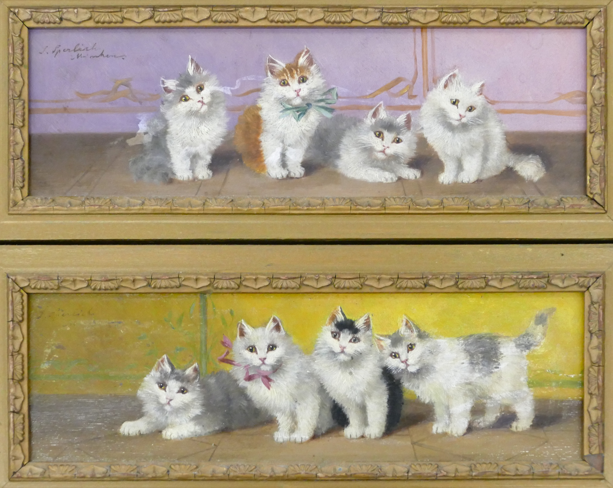 Sophie Sperlich (1863-1906 German) Cats
