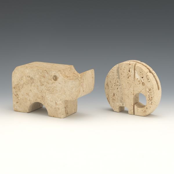 ITALIAN TRAVERTINE TWO ZOOMORPHIC 2afcaf