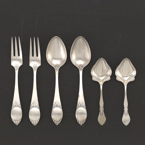 SIX DANISH 826 SILVER UTENSILS  2afcd2