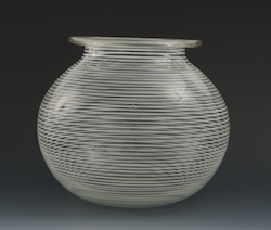  BLOWN GLASS "FISHBOWL" VESSEL,