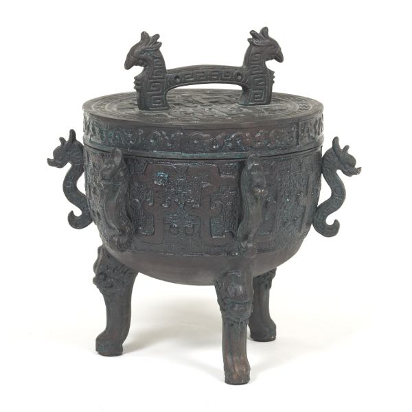 MIXED METALS CHINESE ARCHAISTIC BRONZE