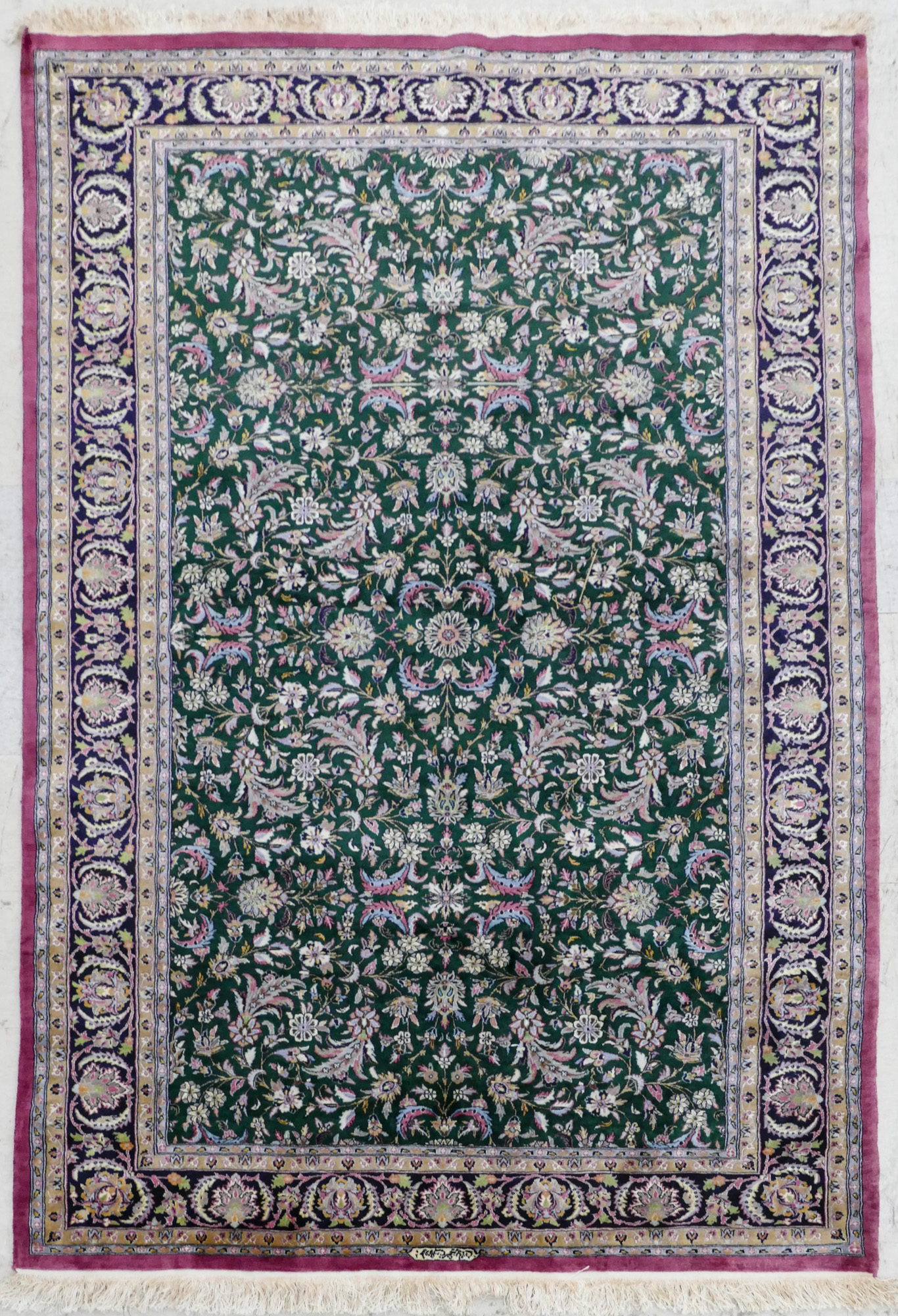 Fine Persian Silk Inlaid Oriental