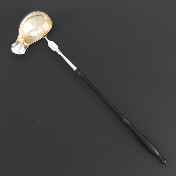 SILVER PUNCH LADLE WITH EBONY AND 2afefc