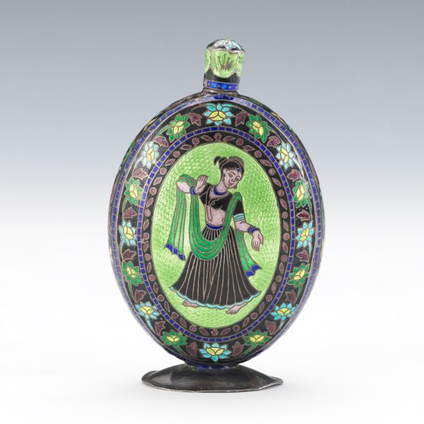 INDIAN STERLING AND ENAMEL PERFUME