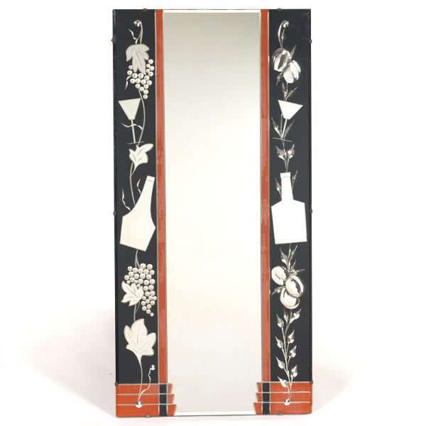 ART DECO MIRROR WITH COCKTAIL MOTIF 2b0005