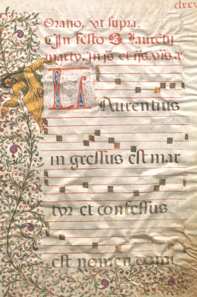 ANTIPHONAL LEAF, SPANISH, 17TH