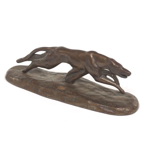 ART DECO GREYHOUND SCULPTURE 4"