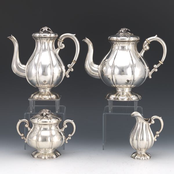 AUSTRIAN SILVER FOUR PIECE TEA COFFEE 2b0117