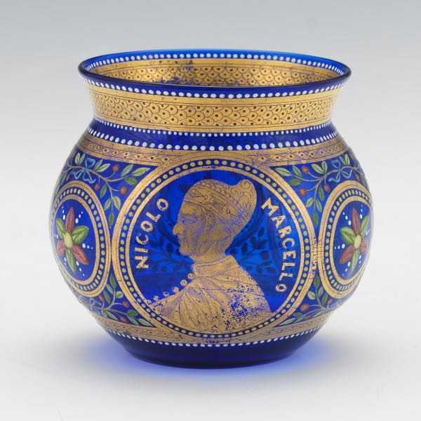 COBALT BLUE AND GILT VASE, MANNER OF