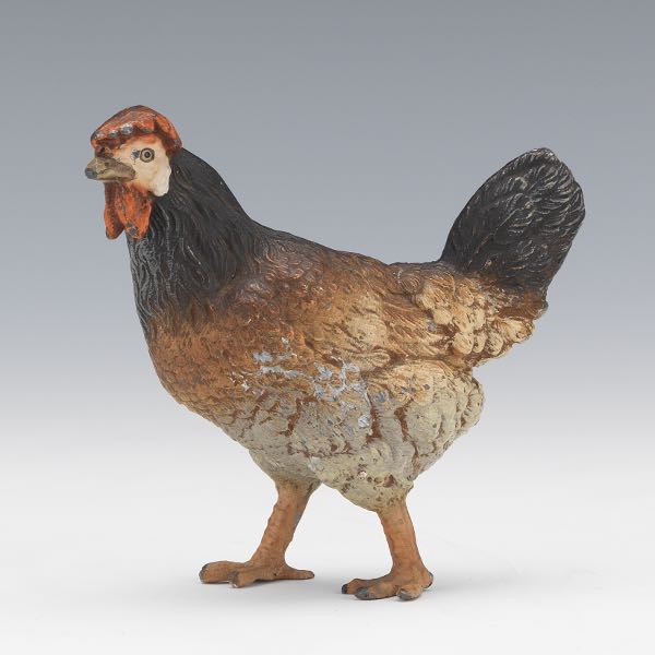 AUSTRIAN COLD PAINTED METAL HEN