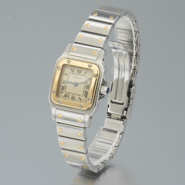 CARTIER TUOTONE STAINLESS SANTOS 2b024e