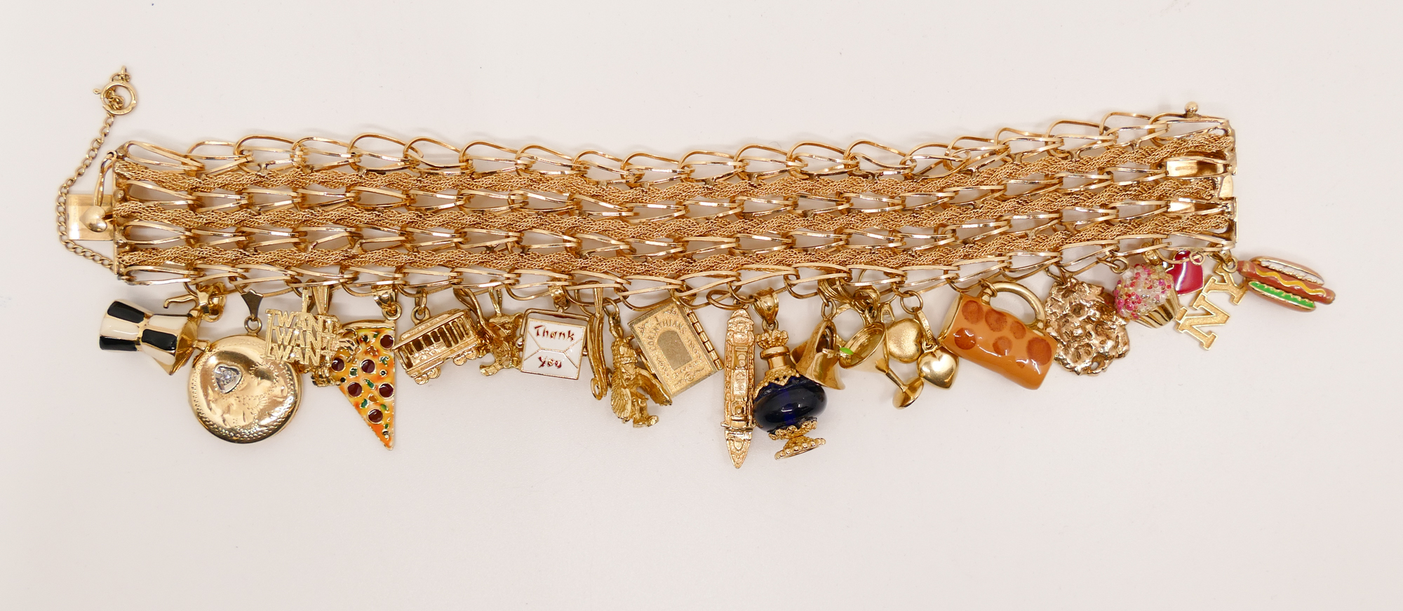 14K Gold Bracelet with Charms  2b027e