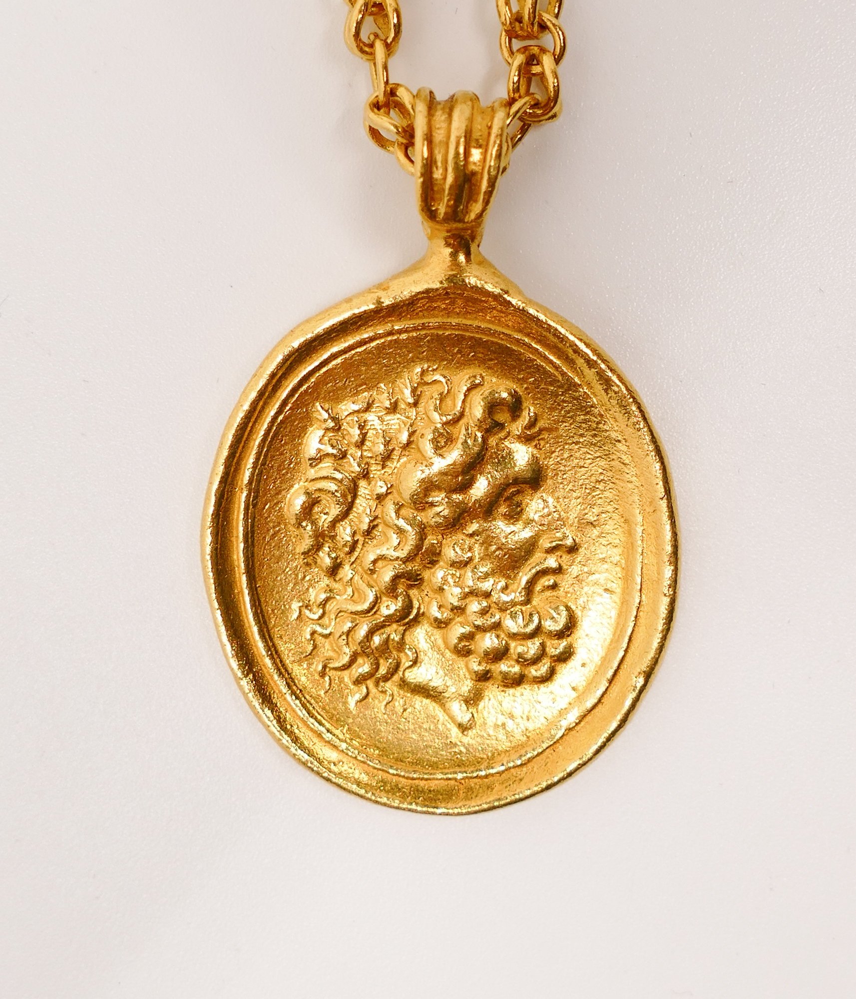 22K Gold Ulysses Cameo Pendant