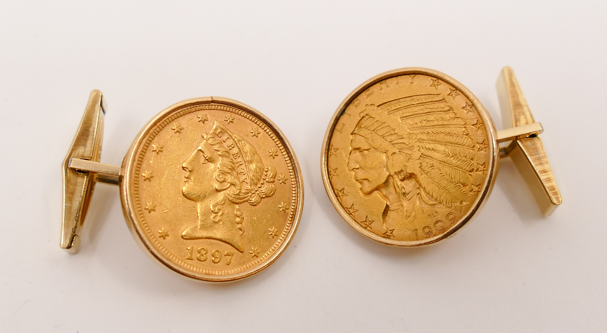 US 1897 & 1909 Five Dollar Gold