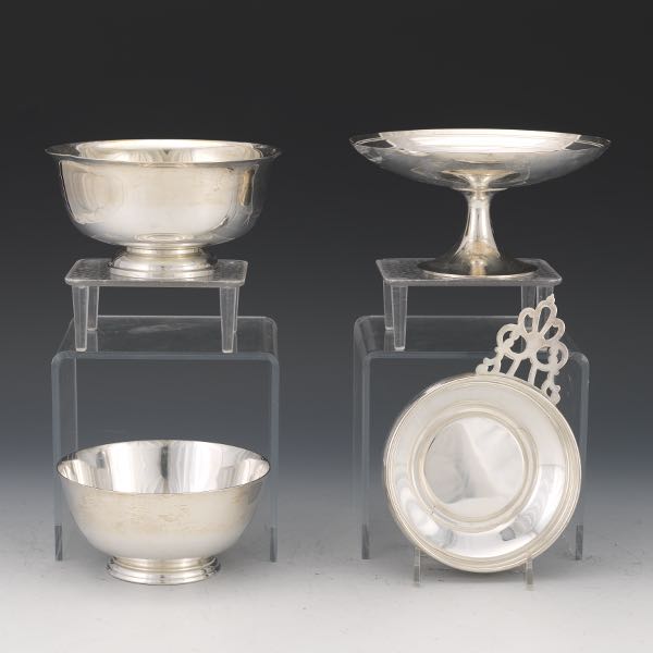 FOUR STERLING SILVER TABLE ARTICLES