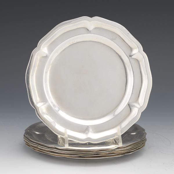 MEXICAN STERLING SILVER BREAD PLATES,