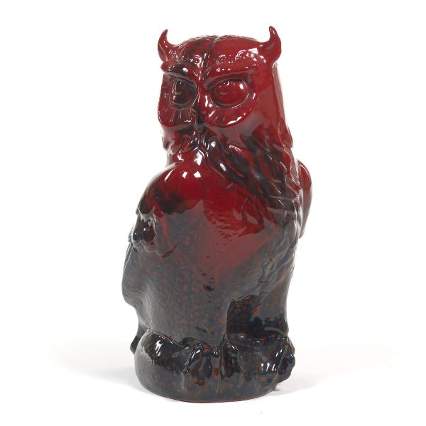 ROYAL DOULTON FLAMBE OWL 12  2b039c