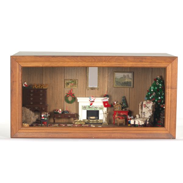 VINTAGE DOLL HOUSE HOLIDAY FESTIVITIES 2b03f7