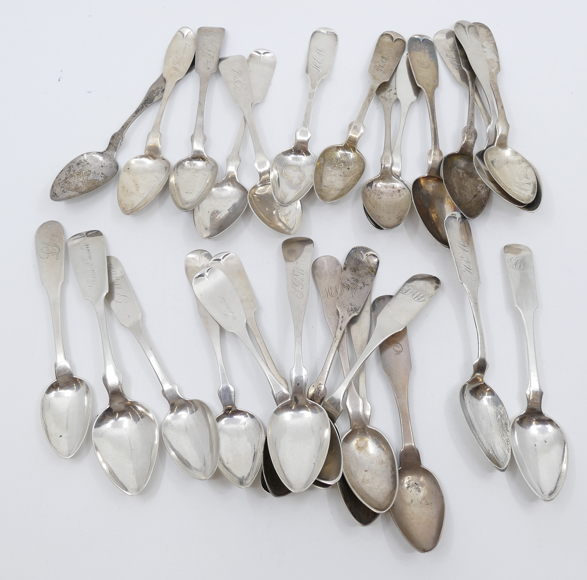 28pc American Coin Silver Spoons- approx