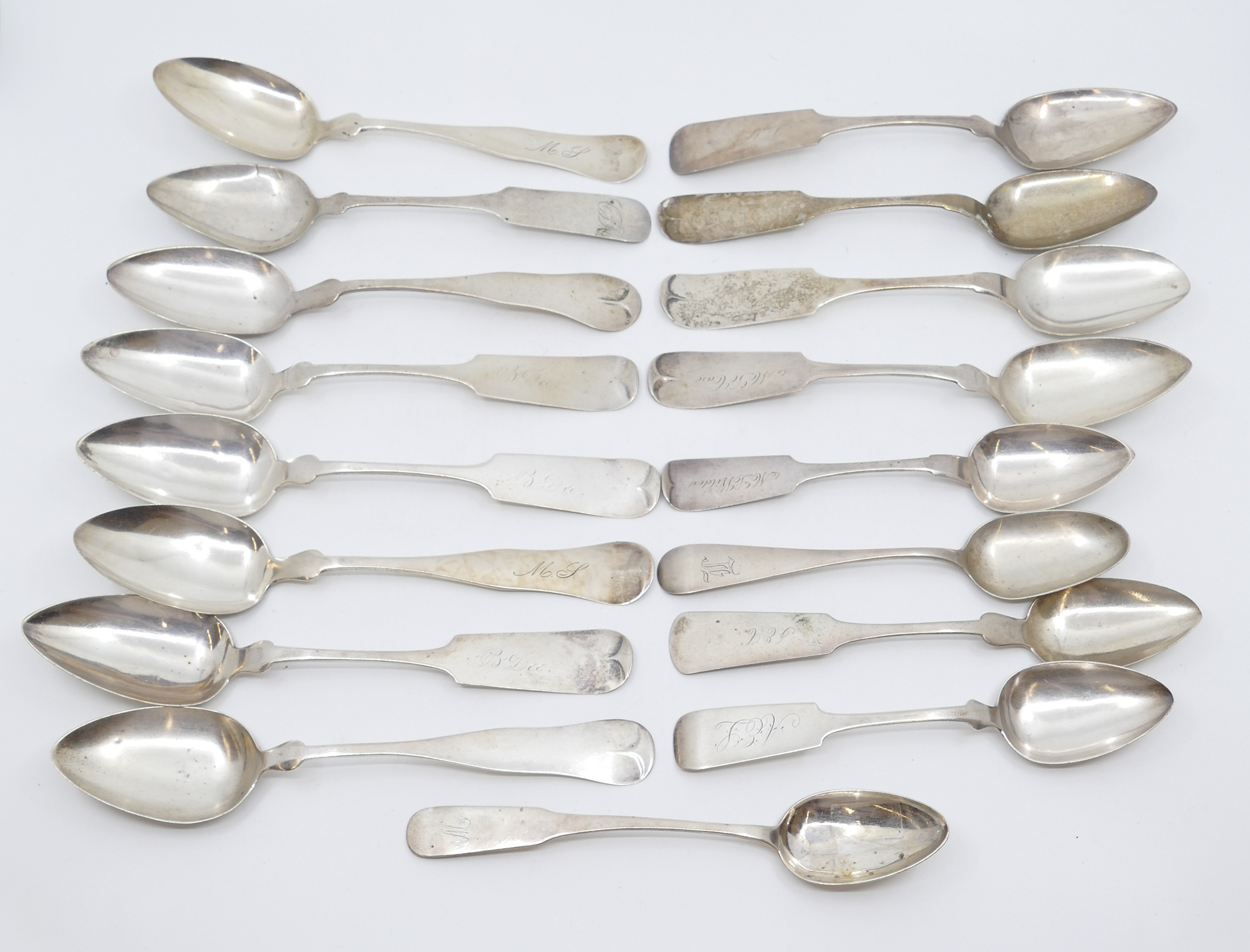 17pc American Coin Silver Serving
