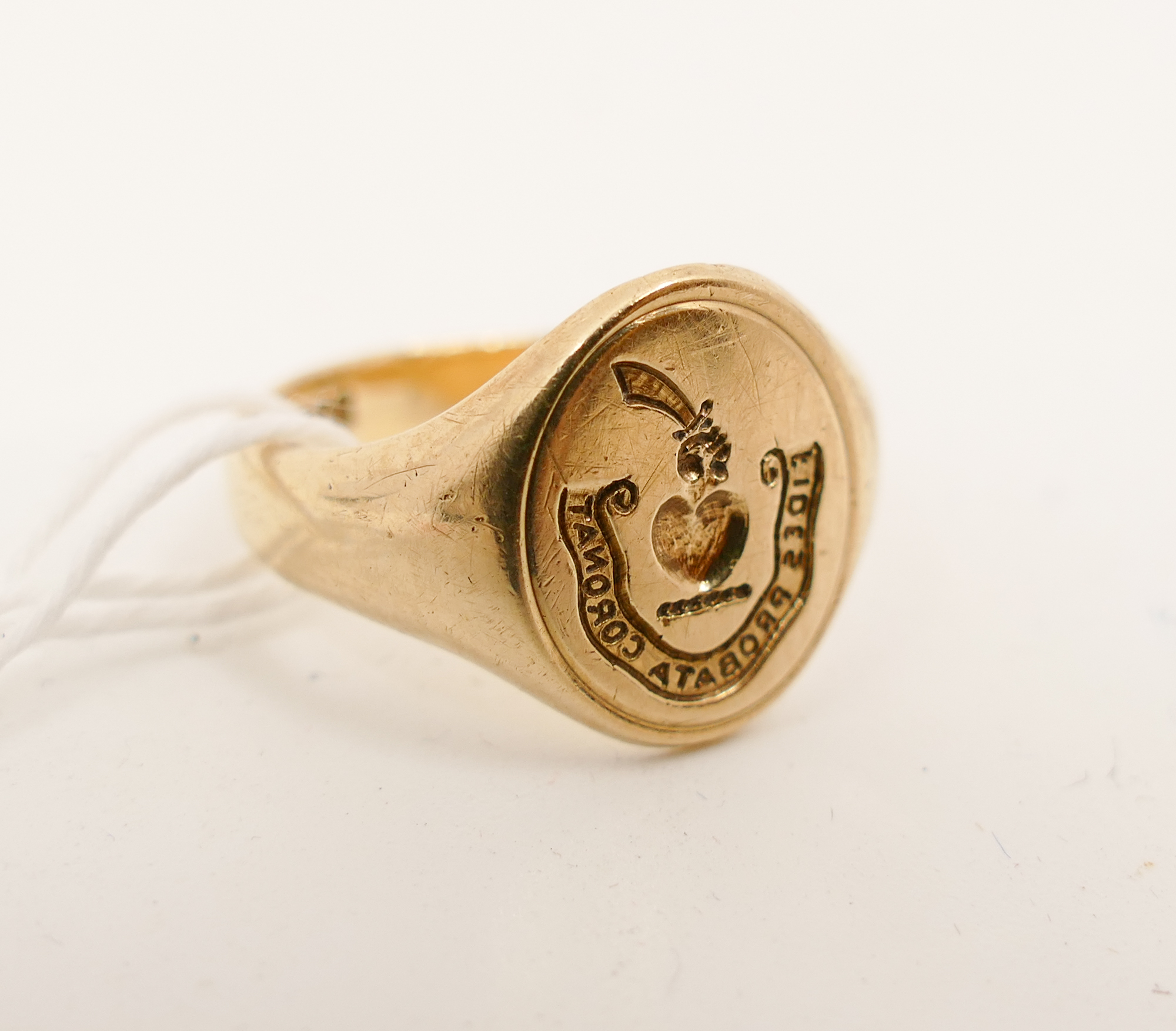 9K Gold Men s Signet Seal Ring  2b0480