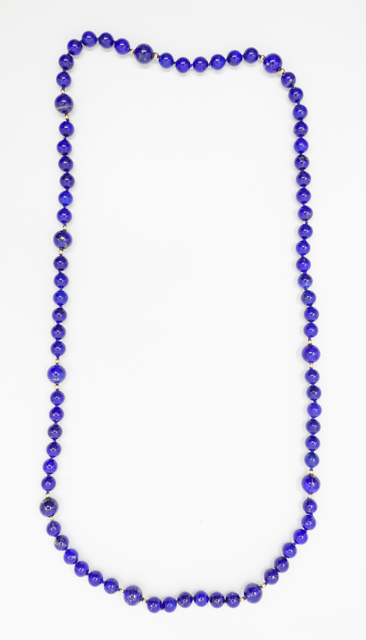 Ladies Lapis Lazuli Bead Necklace 2b0496